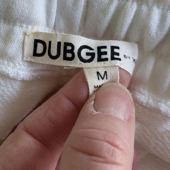 Dubgee by Whoopi White Black Joggers Sweats Women’s Medium - Picture 2 of 3